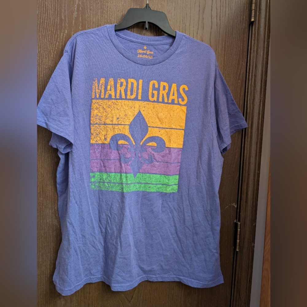 MARDI GRAS Men sz-2XL-50/52 T-shirt Fluer de Lis